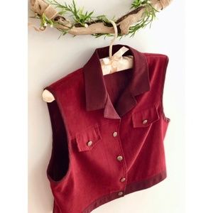 Vintage Rustic Red Vest